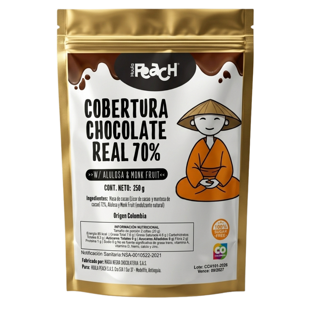 Cobertura de Chocolate Real 72% - sugar free